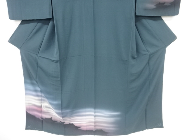  未使用品　仕立て上がり　満月に寺院模様訪問着